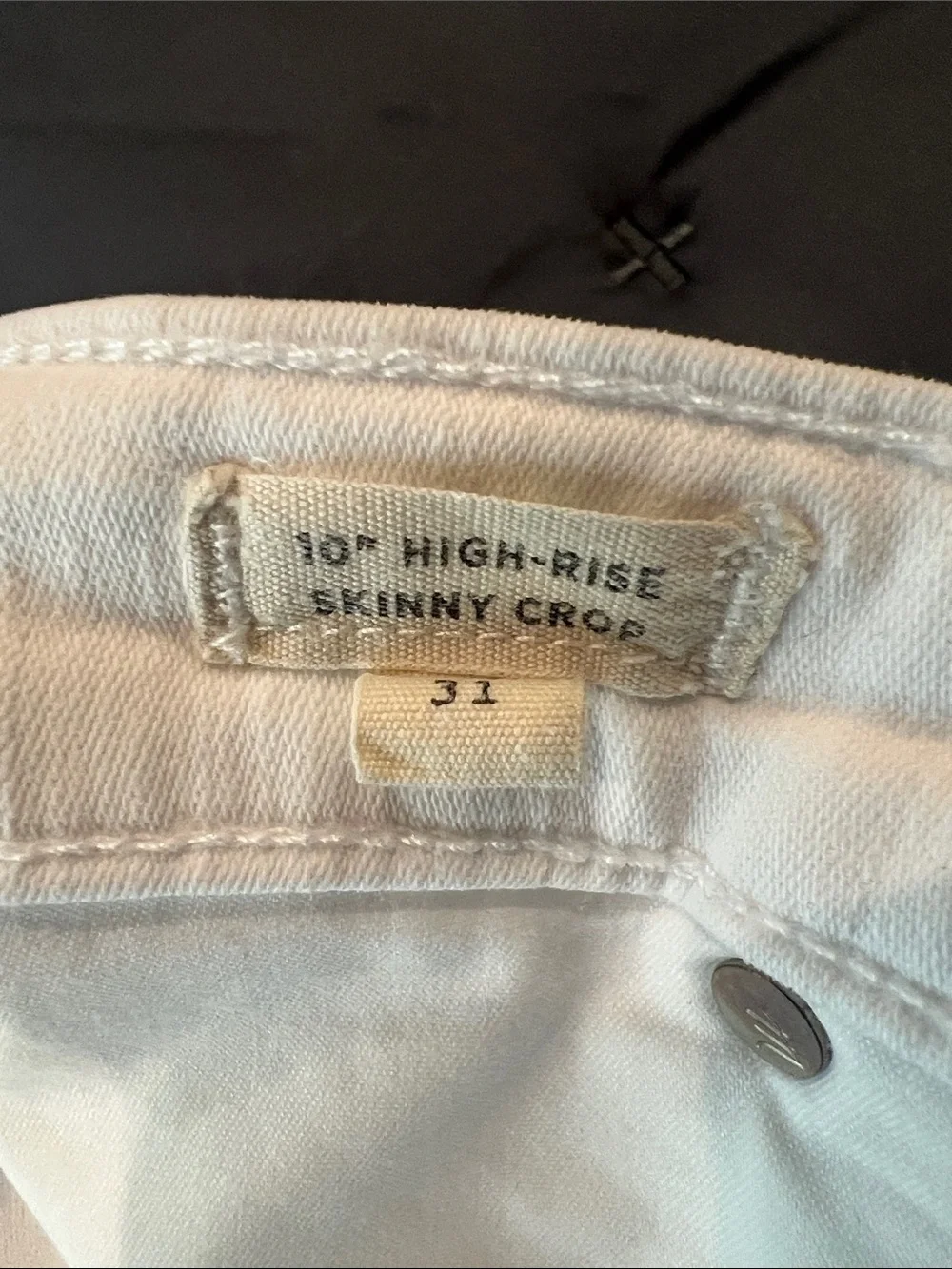 Madewell White High-Rise Skinny Crop Straight-Leg Jeans